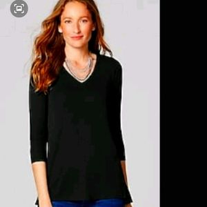 J Jill 3/4 Sleeve Pima Knit Tee